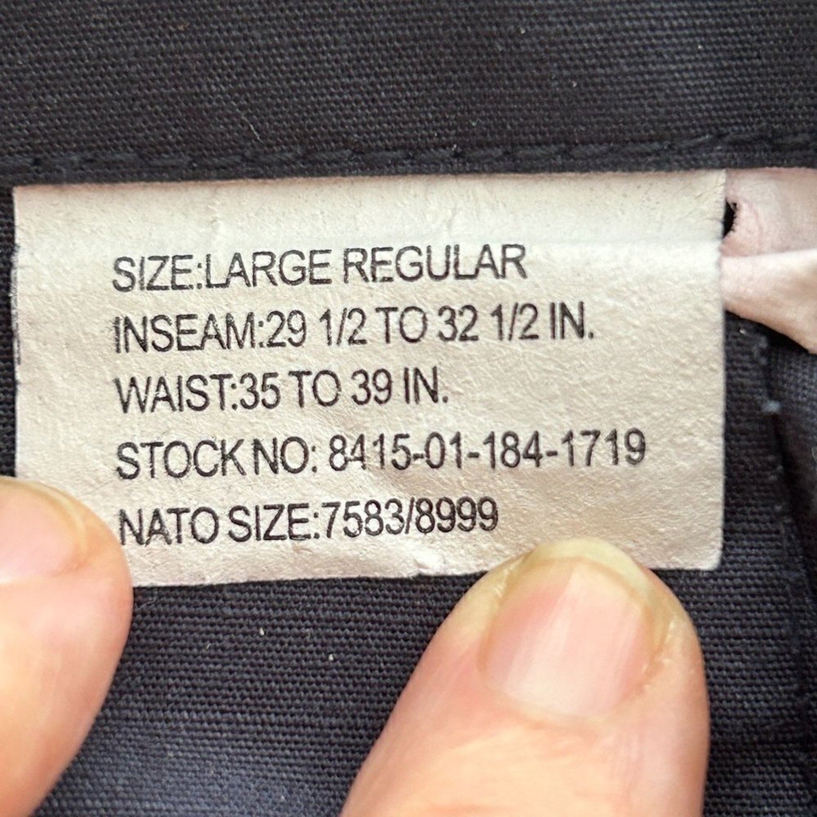 Cargo Pants Navy Blue adjustable cuff button pockets / fly, Size in description