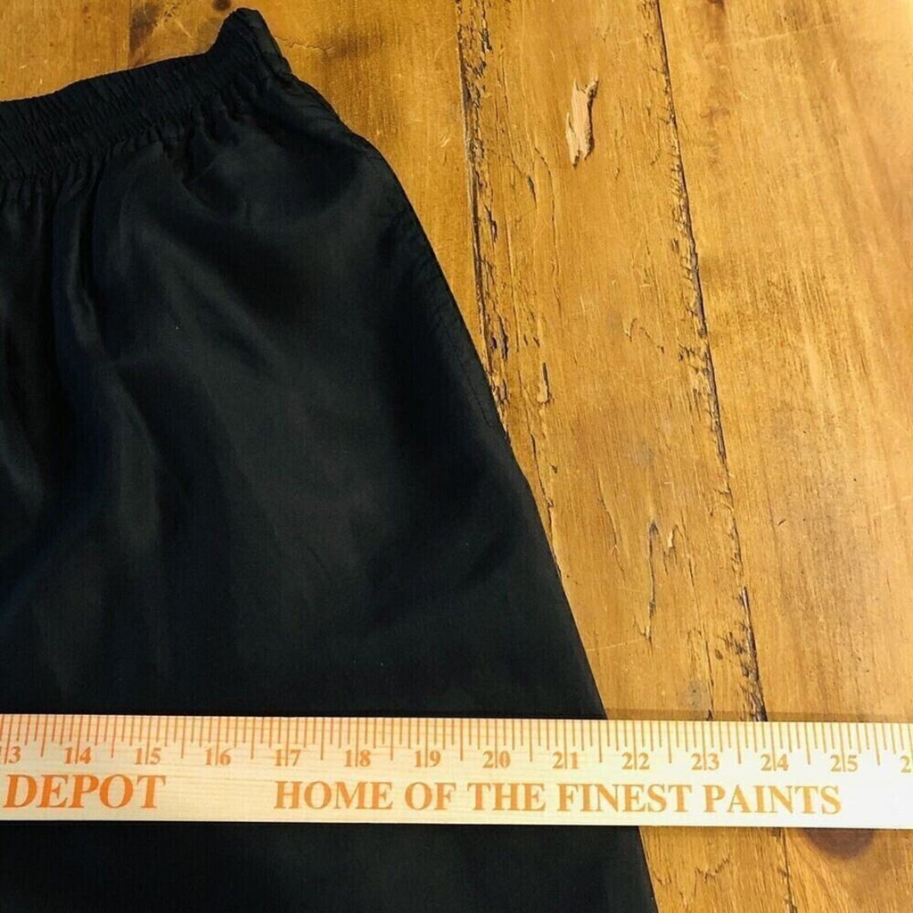 Muriel Women's 100% Silk Wide Pants - Lined - Size Medium Black