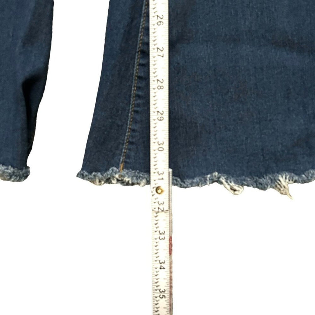 Dior Carter Women's Bell 15" Bottom Flare Distressed Jeans, Size 25 #J4-1581