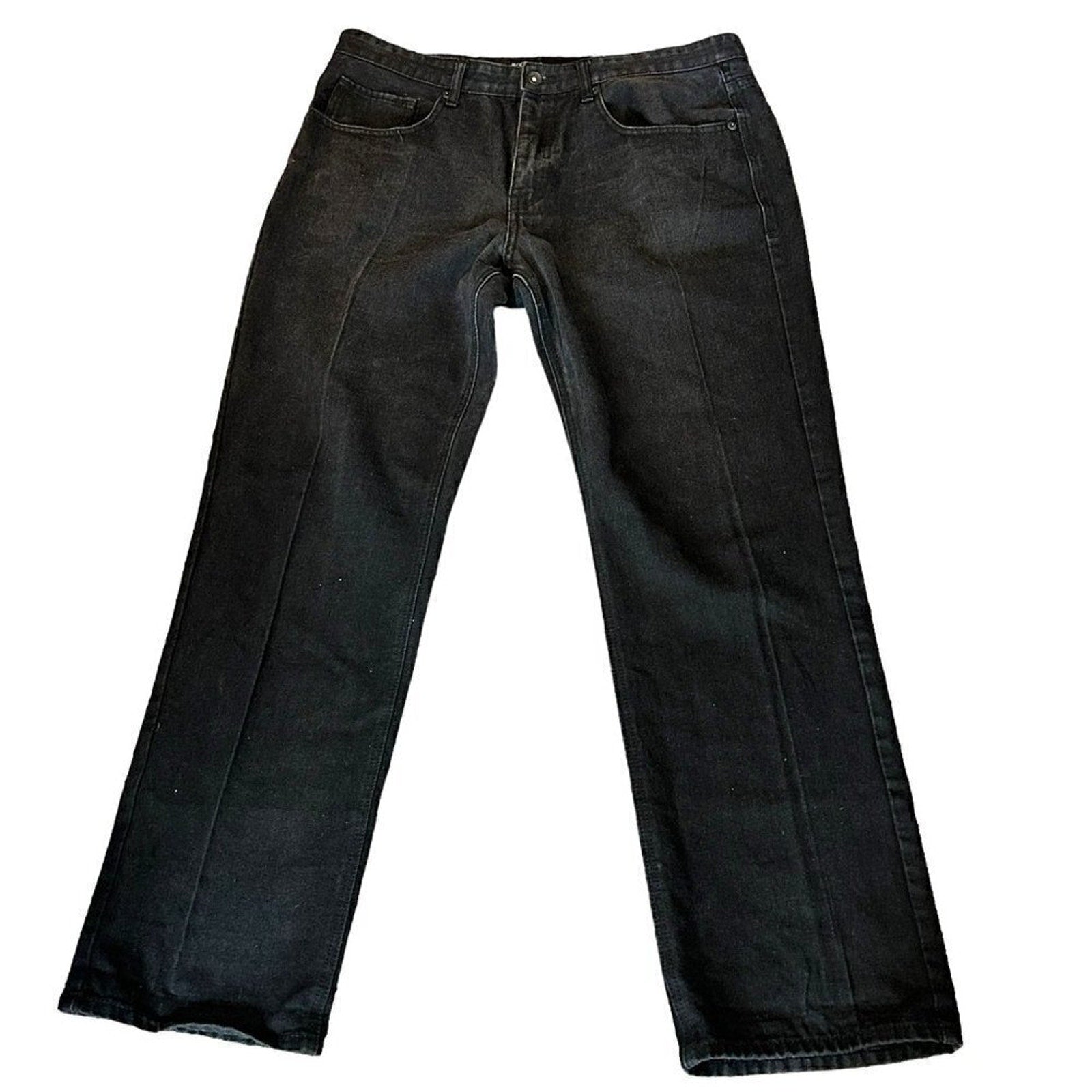 Vintage Rocawear Jeans Men's 36"x31" Black Baggy Wide Leg Skate Fit Y2K #J3-1523