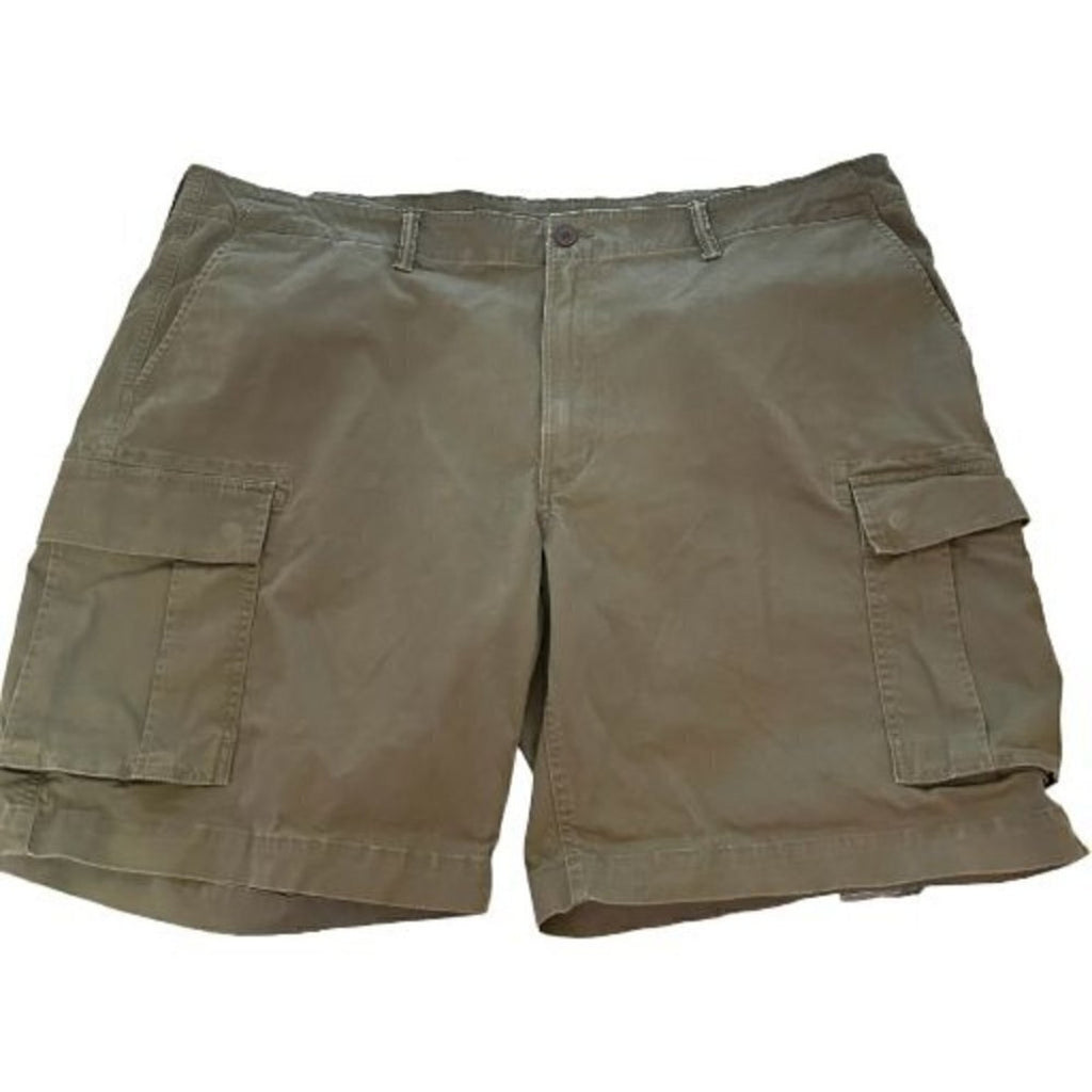 Lands End Men's Cargo Shorts Size 48 Traditional Fit Cotton Spandex Blend #P1534