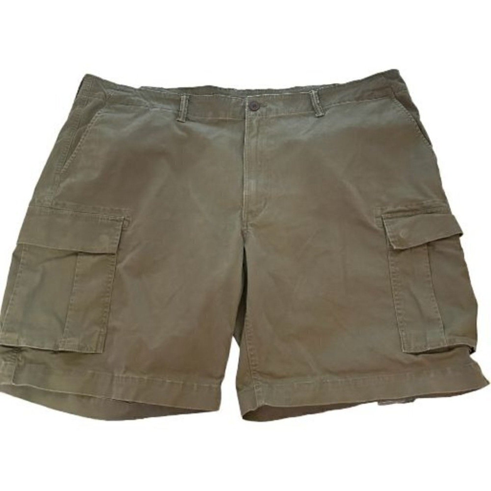 Lands End Men's Cargo Shorts Size 48 Traditional Fit Cotton Spandex Blend #P1534