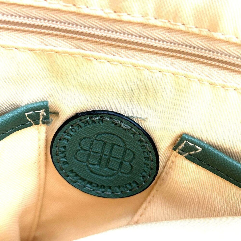 Dana Buchman Purse Shoulder Bag Green Multi Zip Compartments