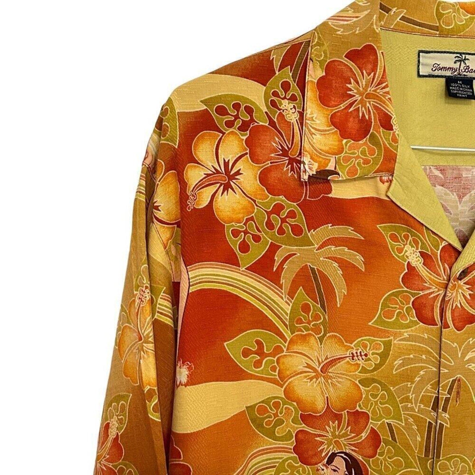 Tommy Bahama Tropical Girls Size M, Silk Relaxed Fit Rare Vintage #J-1565