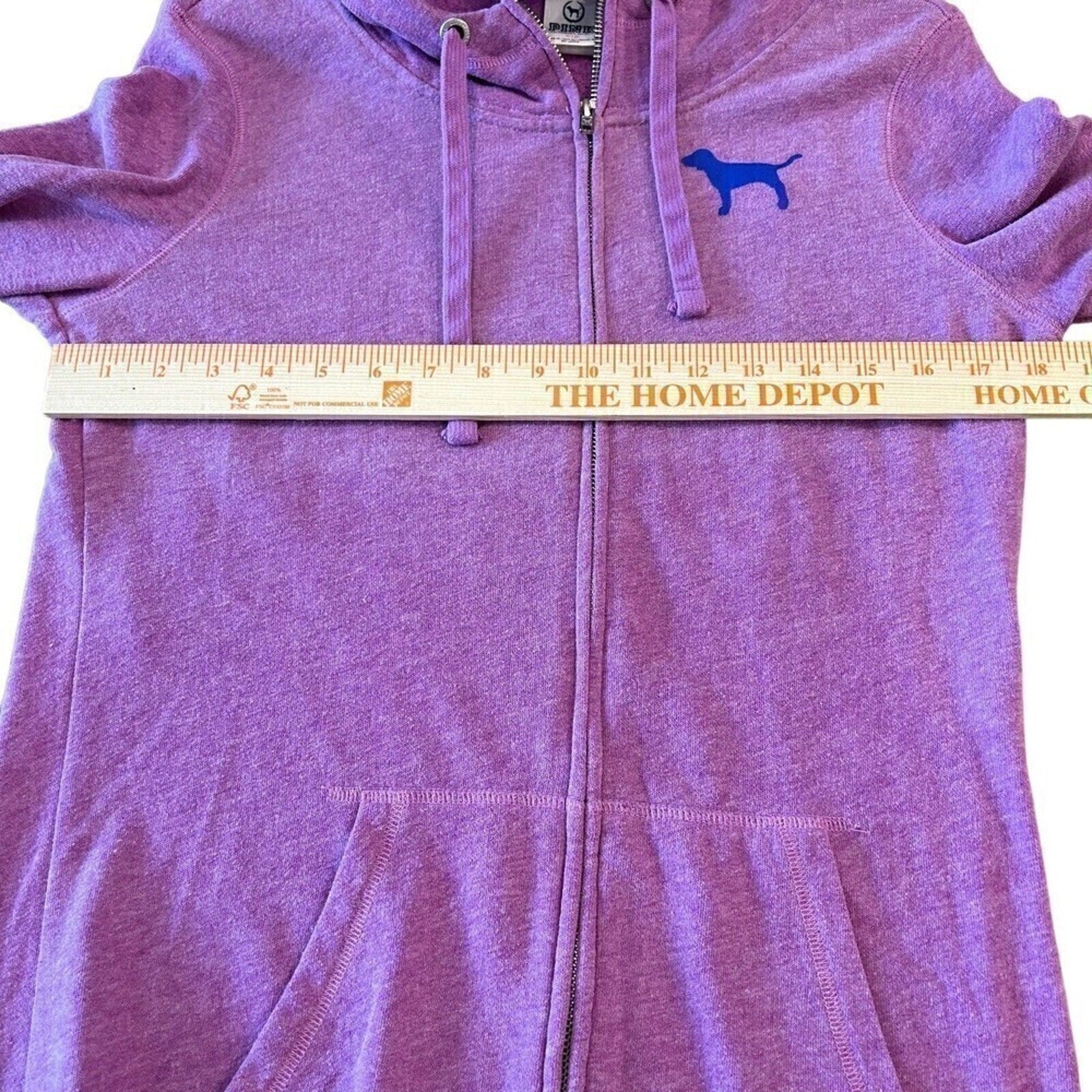 Victoria's Secret Purple Front Hoodie W/Pouch Pockets, Sz (S,) "LOVE PINK" #HG