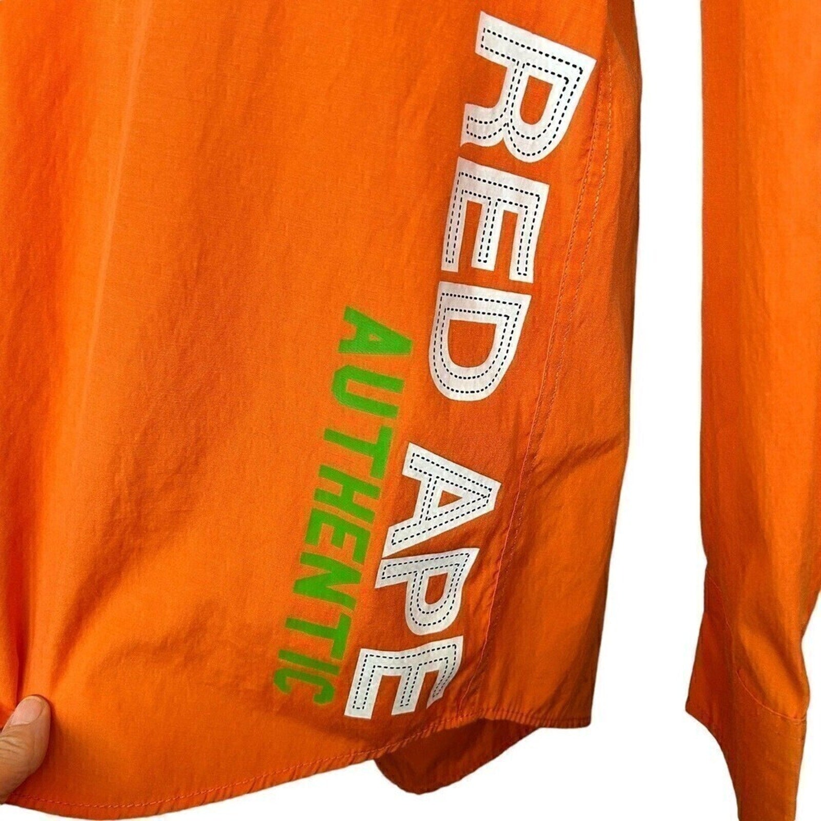 Red Ape Rare, Men's Corp. Shirt, Sz. 2X, Long Sleeve, Orange, Embroidery Logo