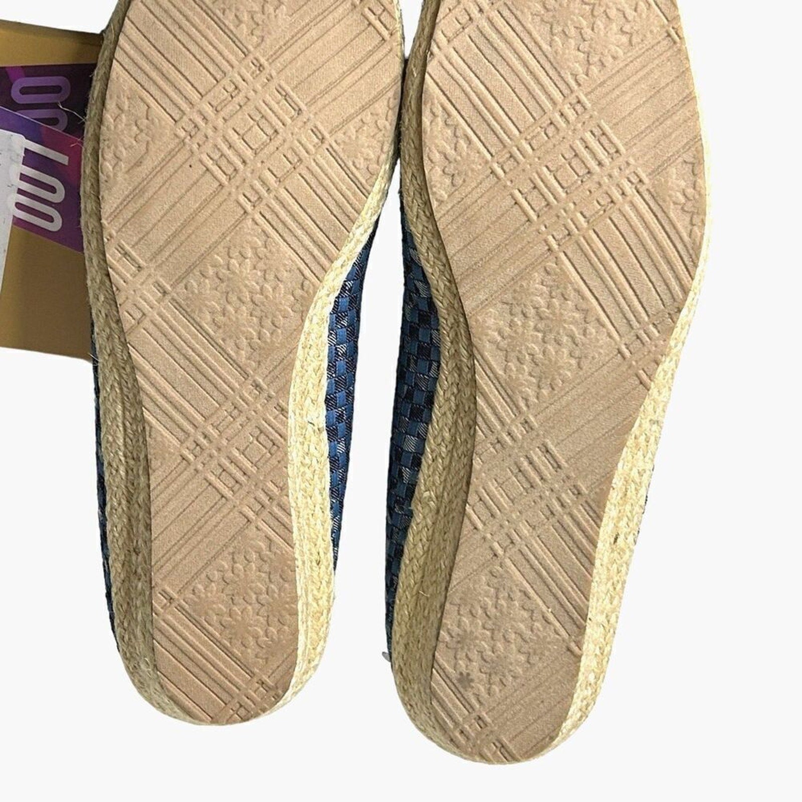 Beacon Women’s Jute-Wrapped Wedge Shoes — Blue, Size 10 Narrow (10N)