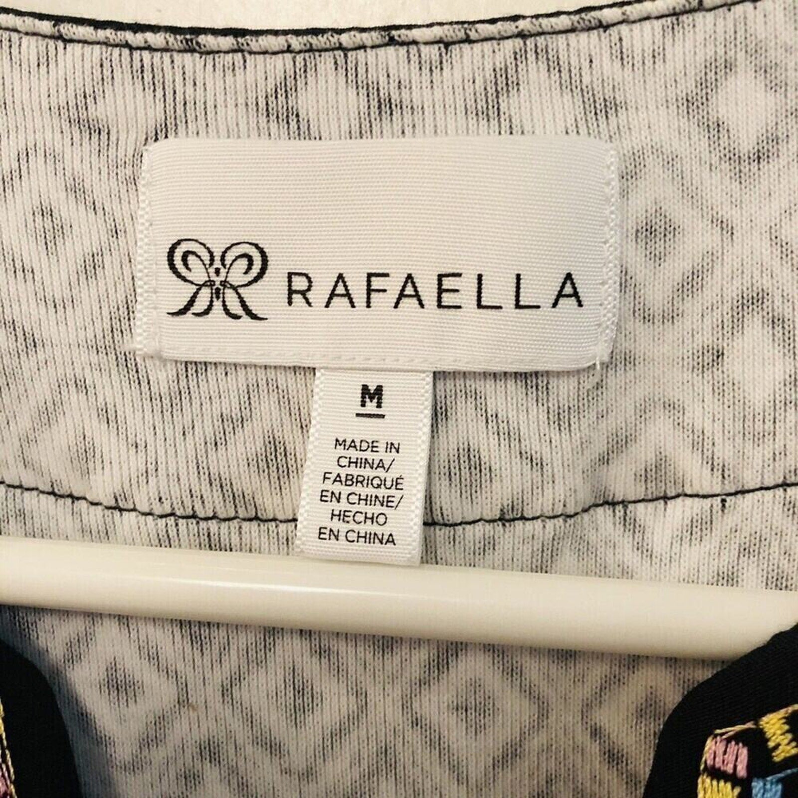 Rafaella Black & White Geometric Sheath Dress Size M – Sleek & Figure-Flattering