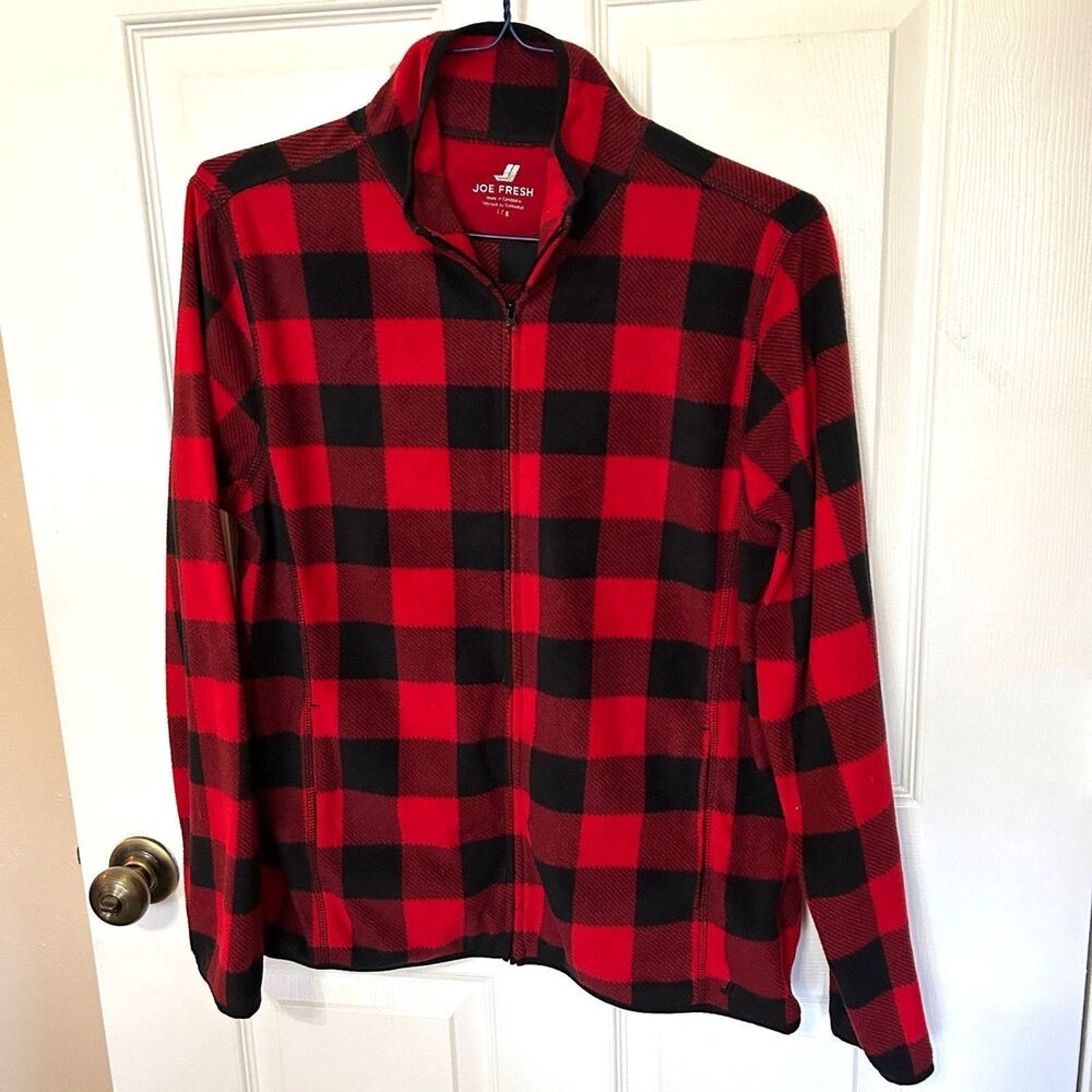 Joe Fresh Women's Buffalo Check Flannel Shacket Size Large #C1624