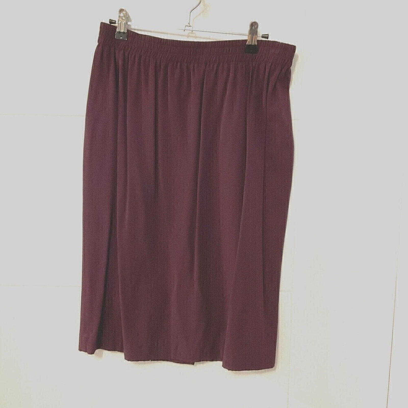 Vintage Via Sant Andrea Suit Blouse / Skirt Burgundy Set Size (12M)