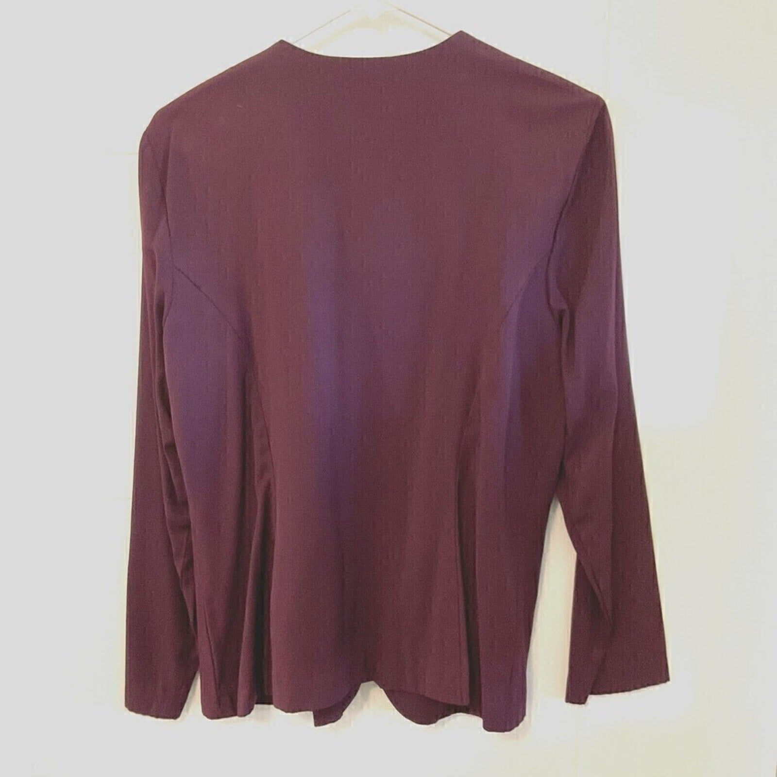 Vintage Via Sant Andrea Suit Blouse / Skirt Burgundy Set Size (12M)