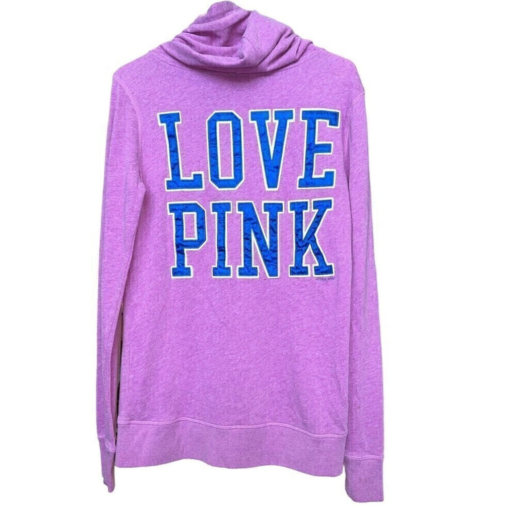 Victoria's Secret Purple Front Hoodie W/Pouch Pockets, Sz (S,) "LOVE PINK" #HG