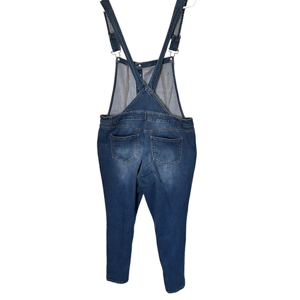 Wax Jeans Denim Overalls Women's Jeans Blue Size 3XL 6" Cuff #3Jeans1502