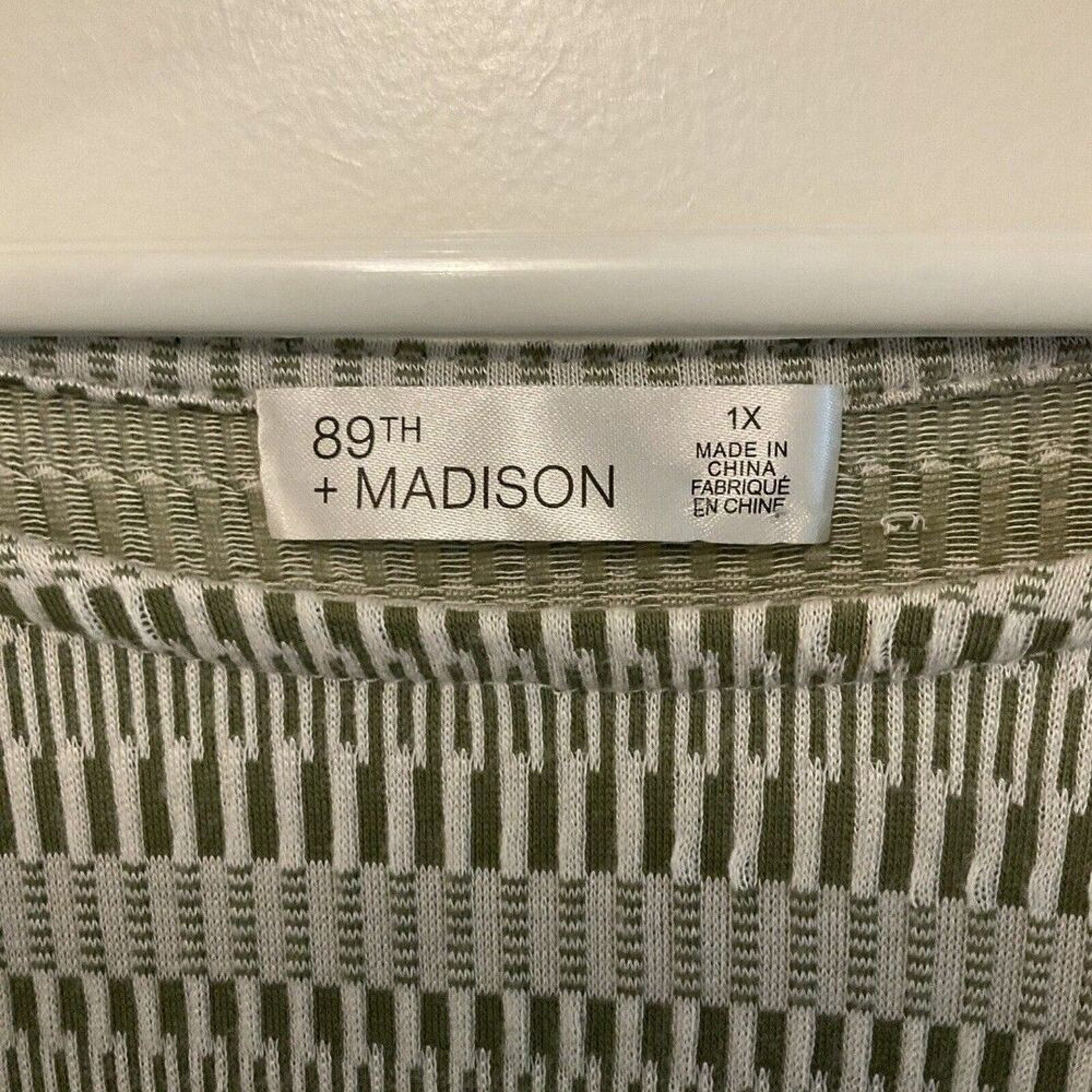 89th & Madison Women’s Boat Neck Top Blouse — Size 1X