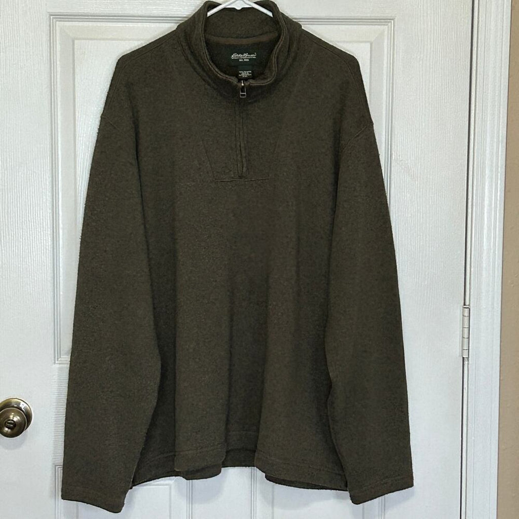Eddie Bauer Men's XXL Pullover Long Sleeve Sweatshirt Olive Green