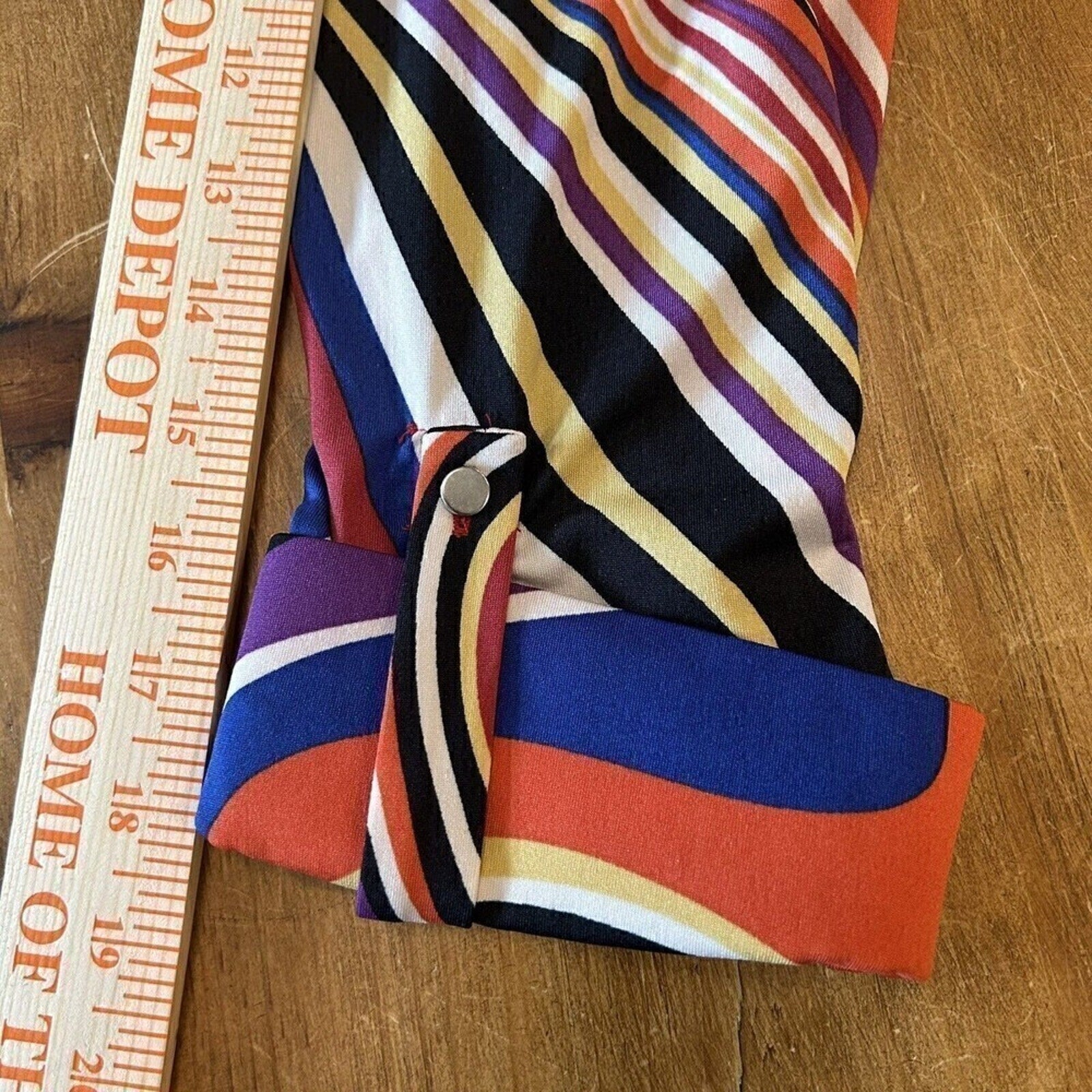 Cocomo Women’s High-Low Blouse | Artistic Pattern, Size M – 1118