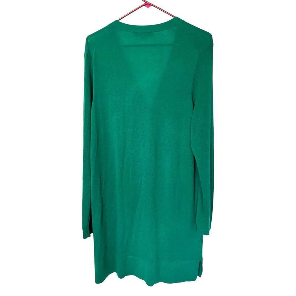 Loft Women's Button Up Sweater V-Neck Cargo Style Size XL Kelly Green #G1621