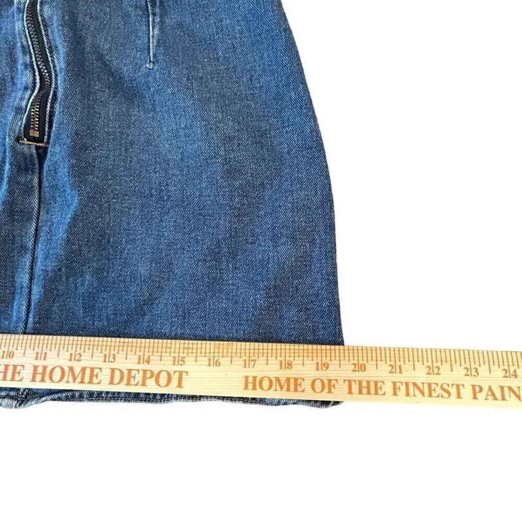 Pacsun Womens Blue Denim Medium Wash Casual Back Zip Mini Skirt Size 27 #A1161