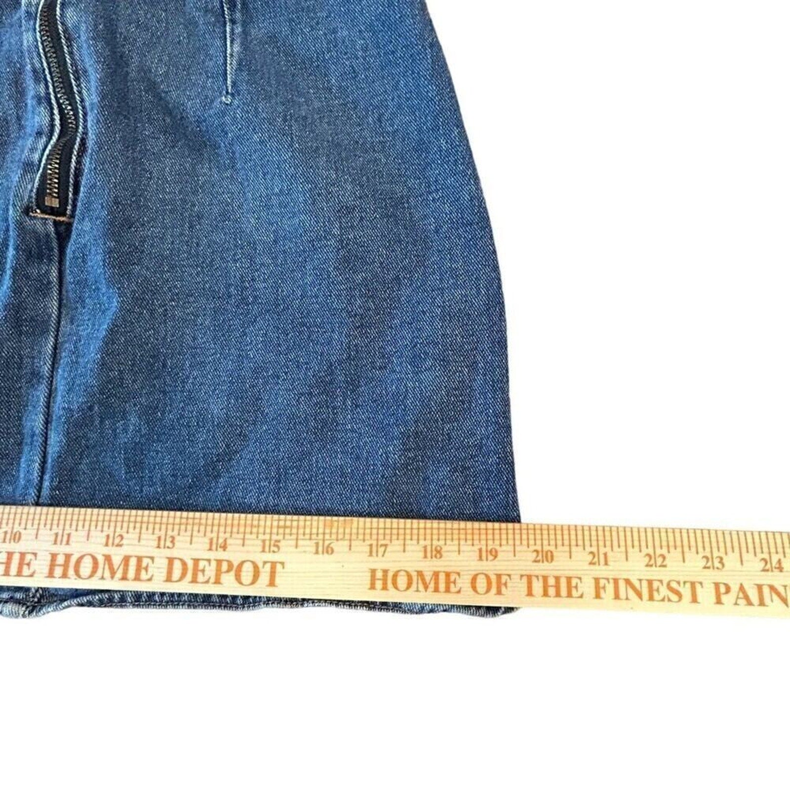 Pacsun Womens Blue Denim Medium Wash Casual Back Zip Mini Skirt Size 27 #A1161