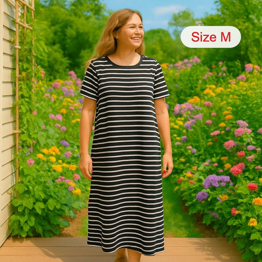 Old Navy Women's Tee Shirt Maxi Dress Size Medium Spring Summer Casual #H024