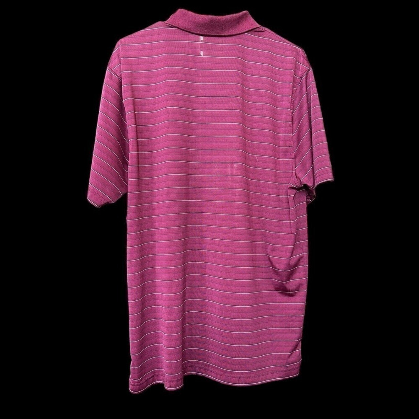 Grand Slam Polo Shirt Mens Sz. XL Burgundy Striped Short Sleeve Golf #H1272