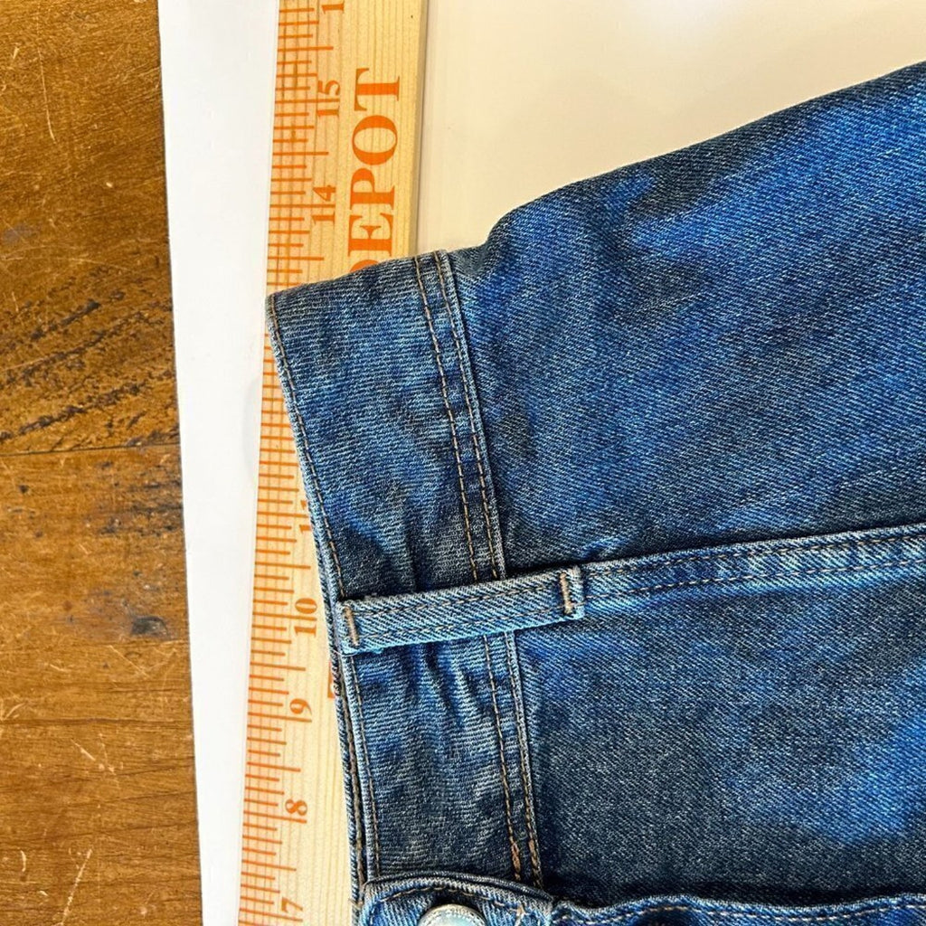 Divided Denim Mini Skirt Full Button Up Size 2 Blue 100% Cotton #12