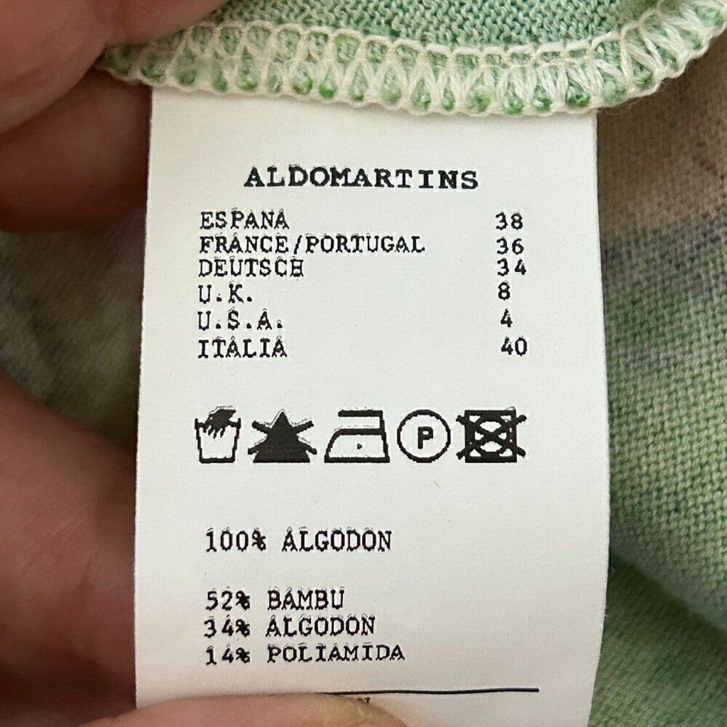 Aldo Martins Abstract Women’s Cotton Tank Top – Size 4, Sleeveless, Made in Portugal #H1552