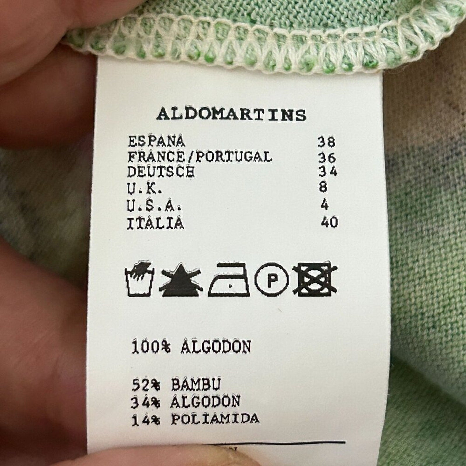 Aldo Martins Abstract Women’s Cotton Tank Top – Size 4, Sleeveless, Made in Portugal #H1552