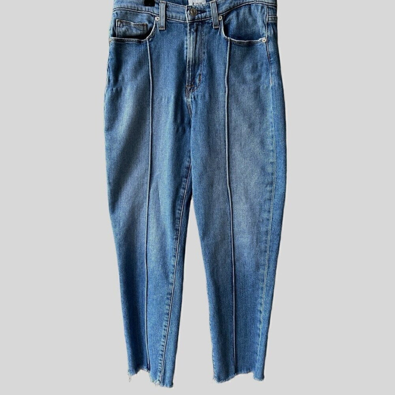 Hudson Jeans Women's Size 28 Cut Off High Rise Straight Leg Blue Jeans #J3-1575