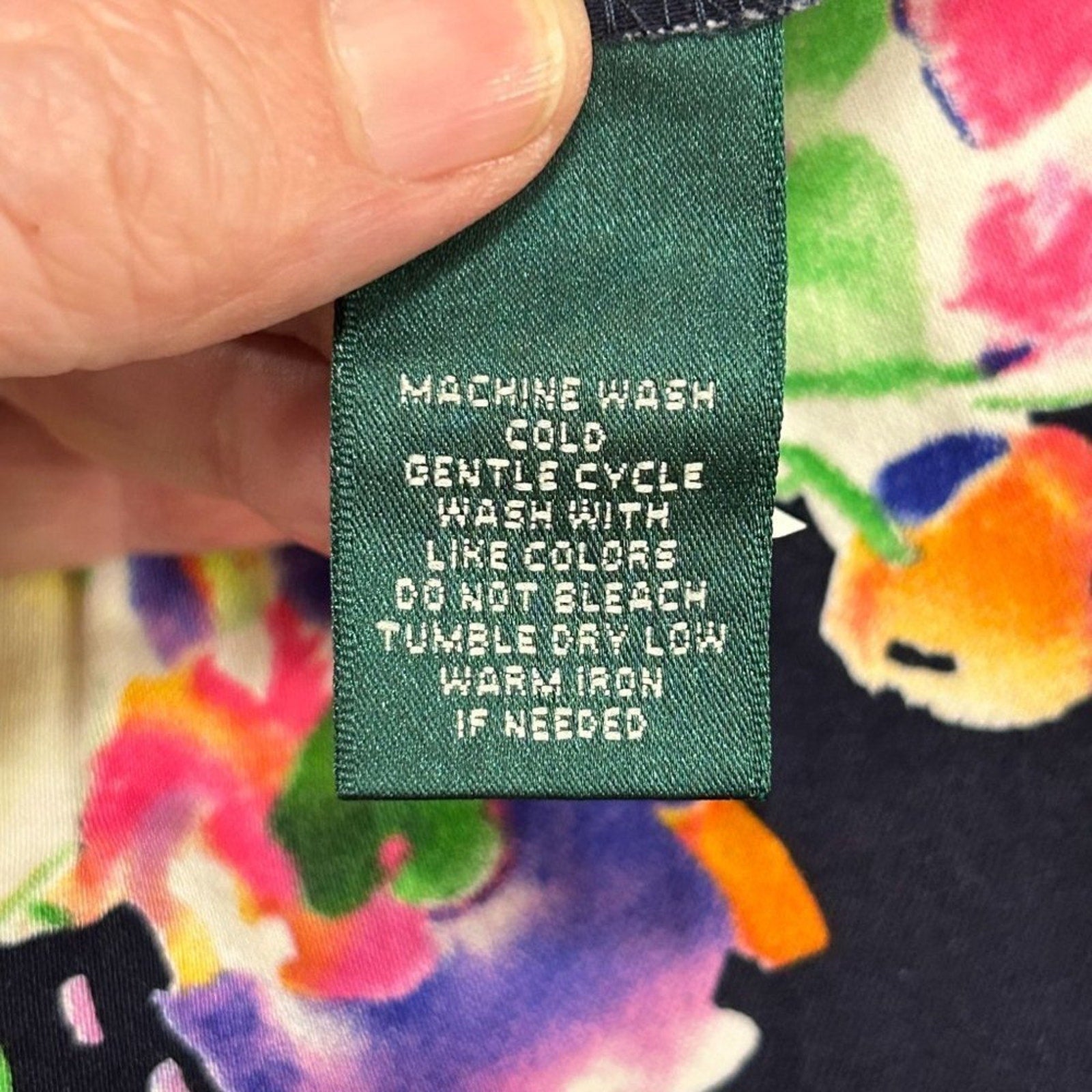 Lauren Ralph Lauren Colorful Floral Pencil Skirt – Size 12, ¼-Zip Accent, Figure-Flattering Tailored Fit#O1408