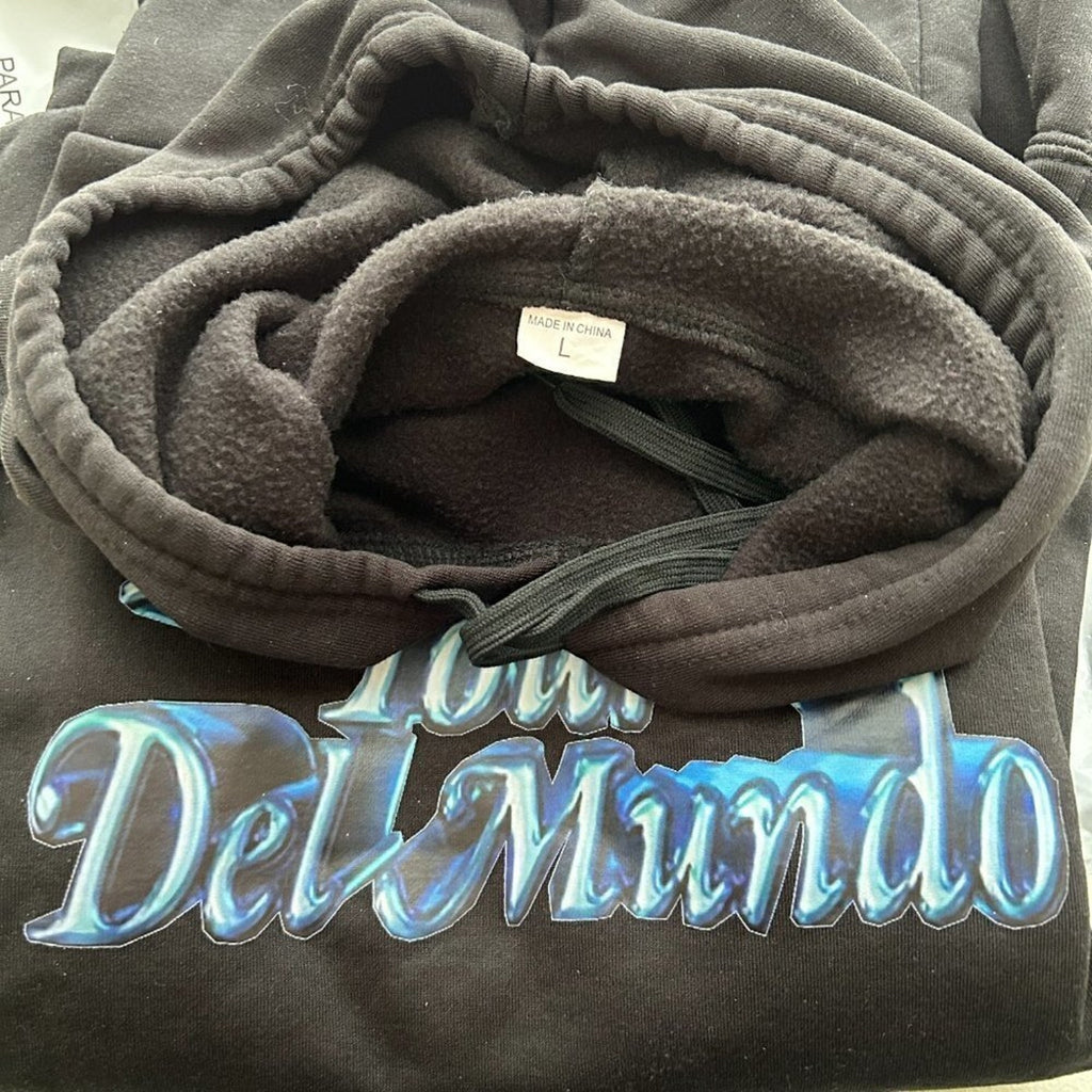 Bad Bunny “El Último Tour” Black Hoodie L – 2022 #J-1339