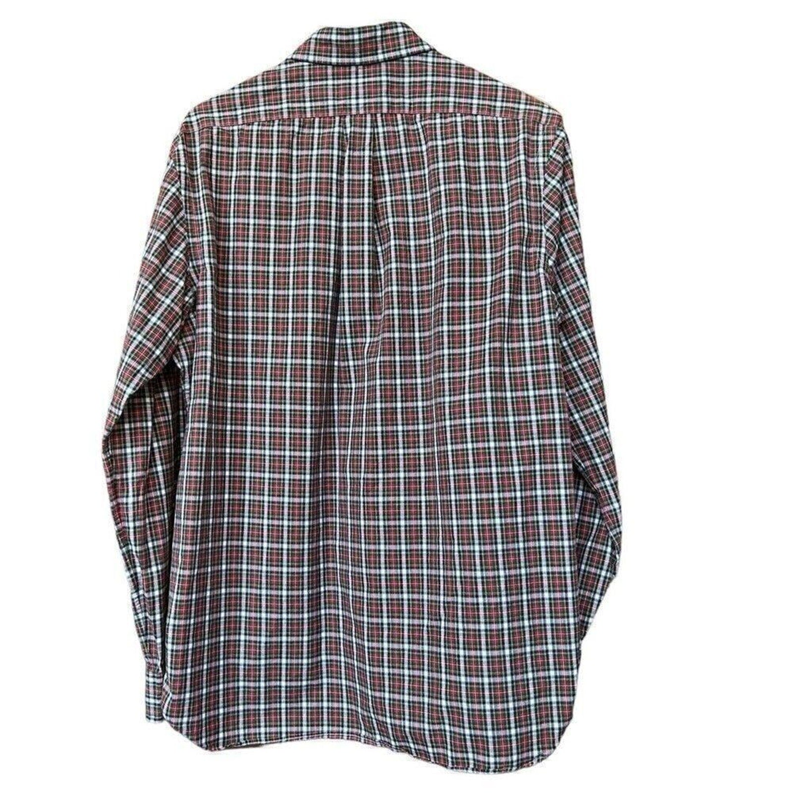 Ralph Lauren Vintage 90s Mens Long Sleeve Plaid Shirt, Size 16, #1150