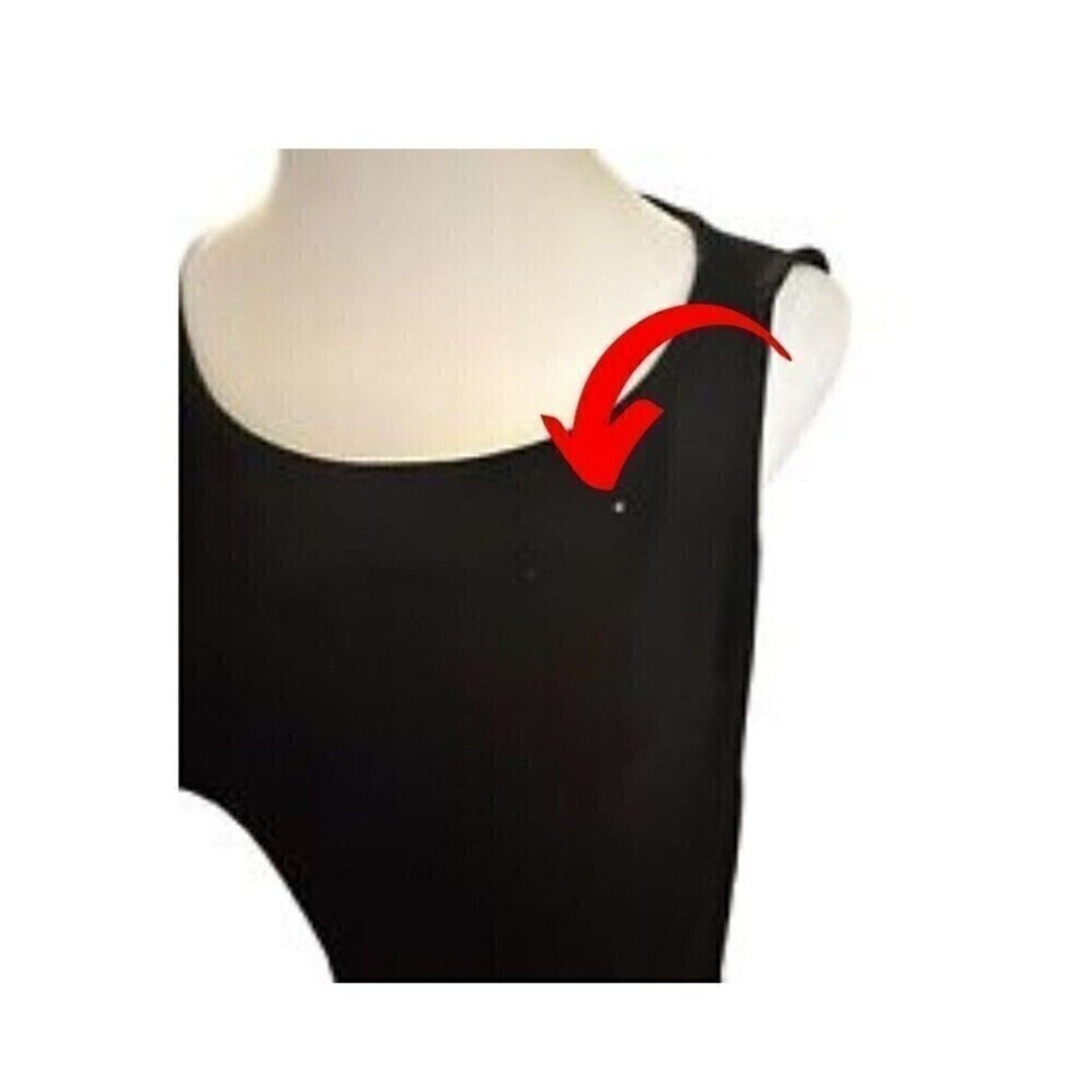 Eileen Fisher black viscose jersey spandex tank midi dress size M #C1179