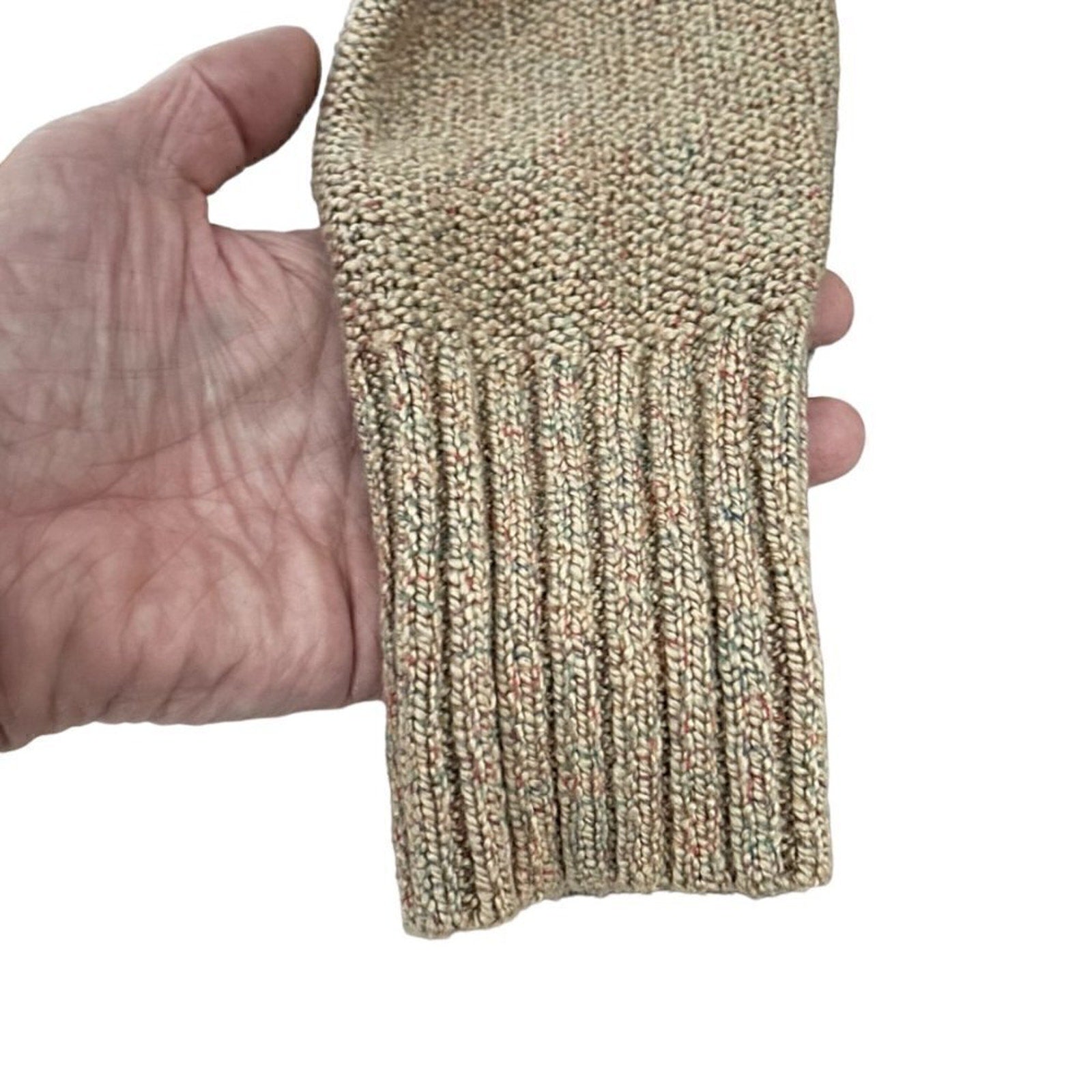 Dressbarn soft tan pullover sweater size L acrylic-poly blend #L1341