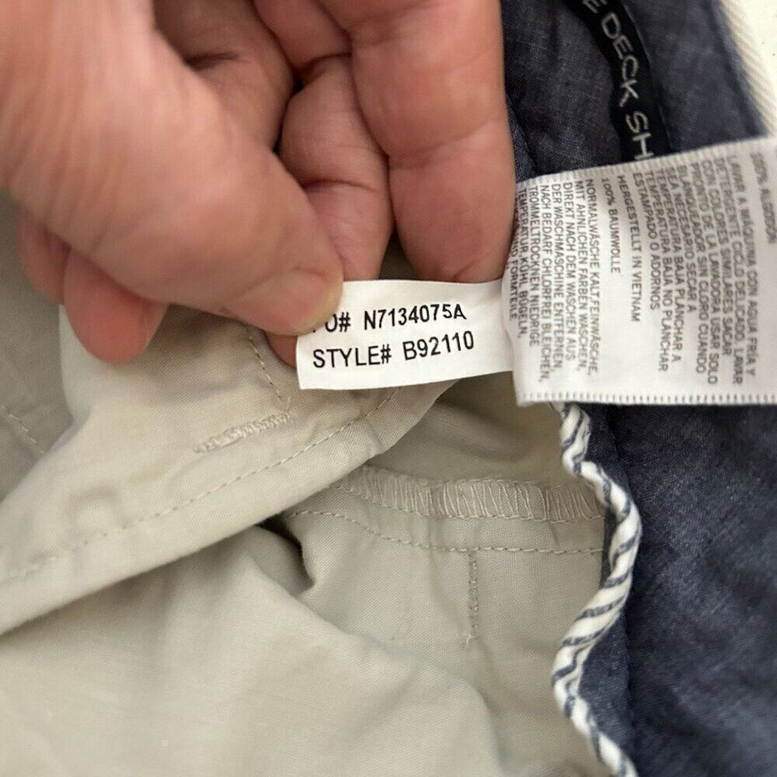 Nautica Deck Shorts Men's Size 36 Hi Rise Khaki Cotton Wide Comfort #A1571