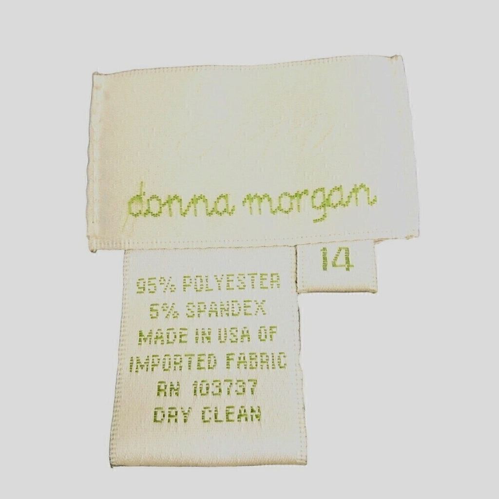 Donna Morgan women’s midi fit‑straight dress size 14 geo polka dot