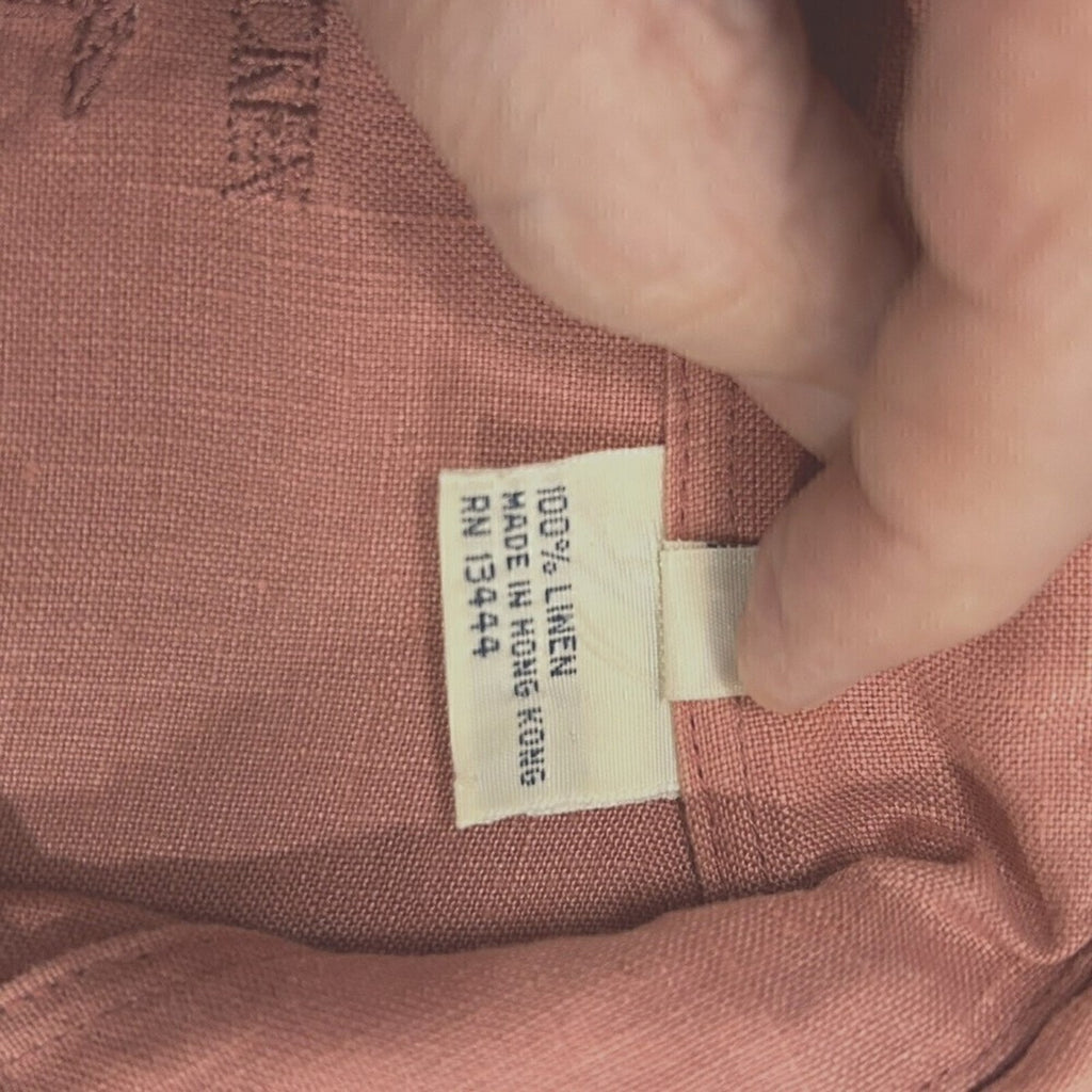 Barry Bricken Men's Short Sleeve Linen Shirt, Button Up Size Large Beachy #F1232