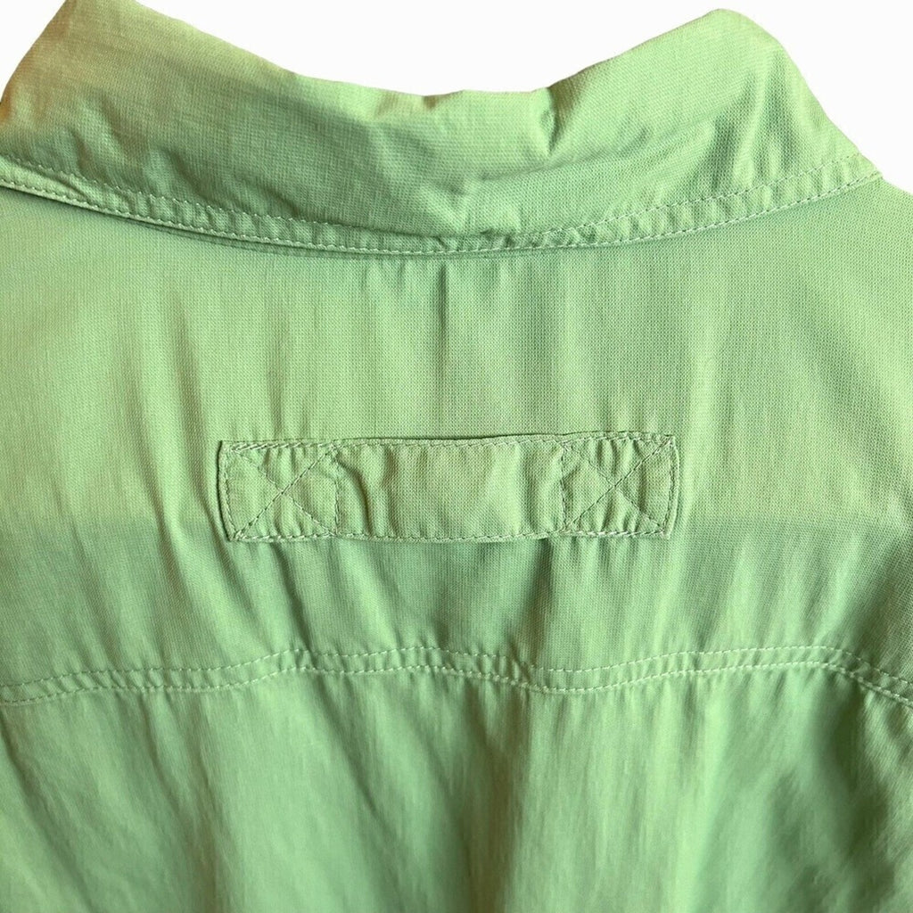 Duluth Trading Green Nylon Short Sleeve Shirt Outdoor Men's Size L/T #E1200