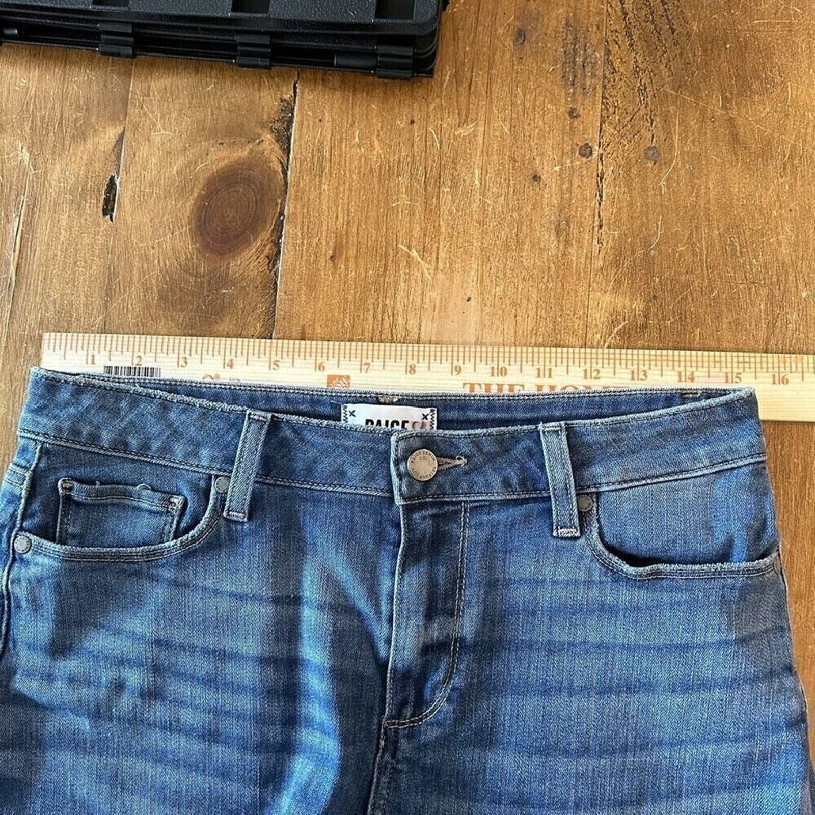 Paige Womens Jimmy Jimmy Shorts Festival Denim Cutoff Stretch Sz. 28 #A1158