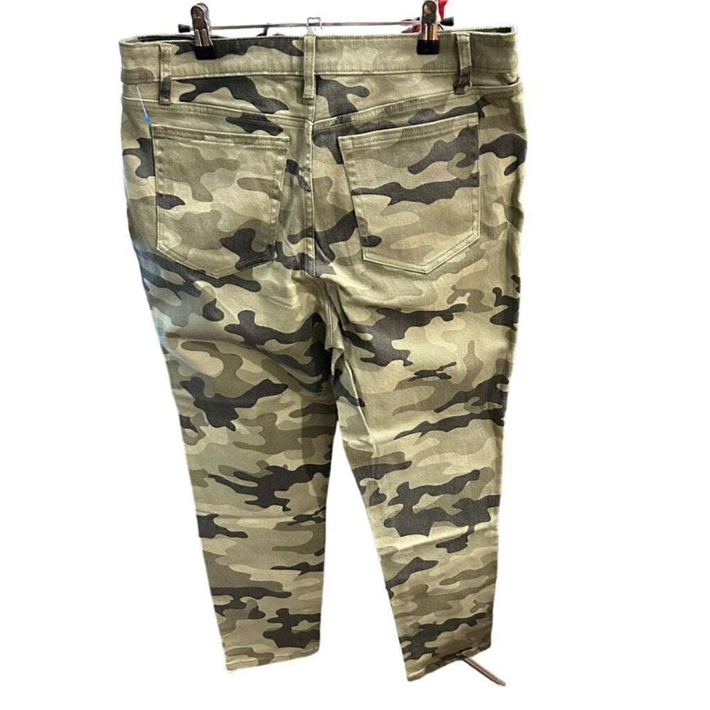 NILI Lotan Green Women's Green Camo Print Jeans Size 14 Hi-Rise #L1380