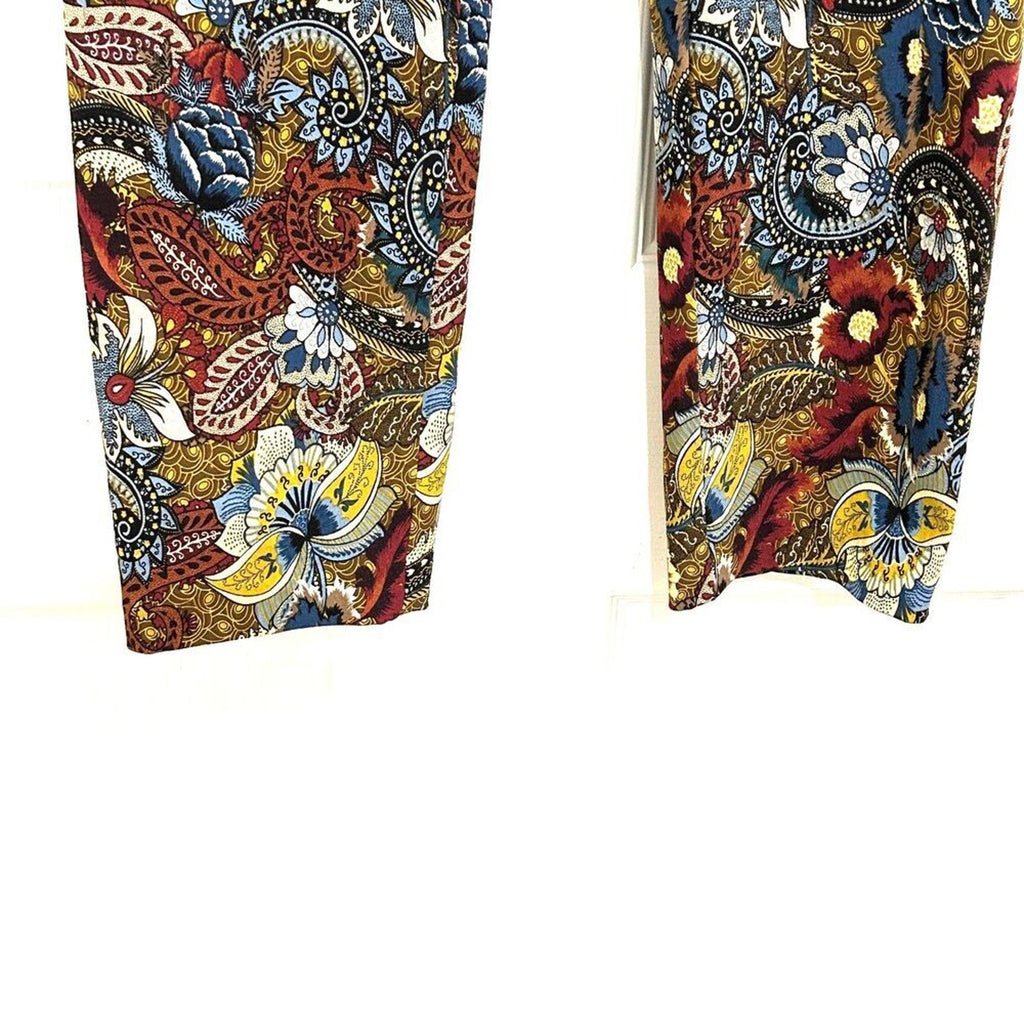 Jules & Leopold Women's Print Pants Size L Paisley Floral Made in Canada #M-1638