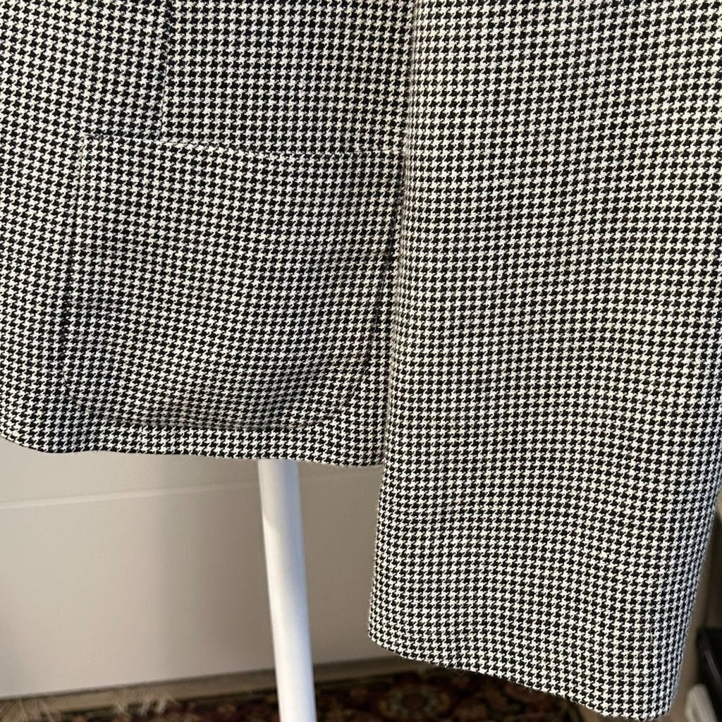 Lauren Ralph Lauren Women's Blazer Linen Wool Blend Houndstooth Classic #HB