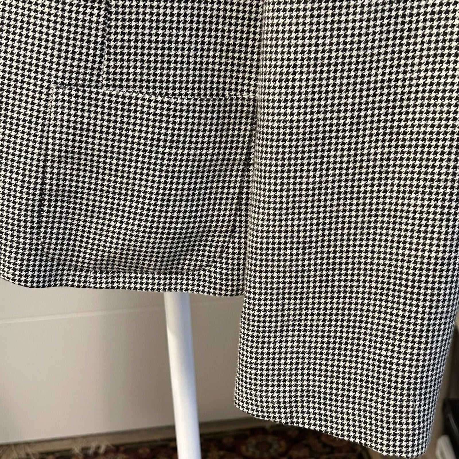 Lauren Ralph Lauren Women's Blazer Linen Wool Blend Houndstooth Classic #HB