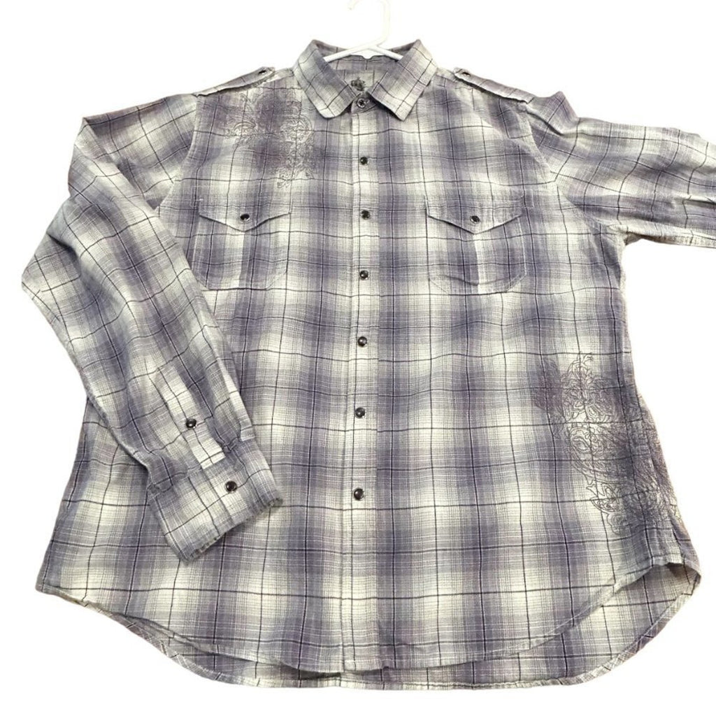 Helix Mens Black Pearl Snap Shirt Size ( XL )  Long Sleeve Western Cowboy #M1386