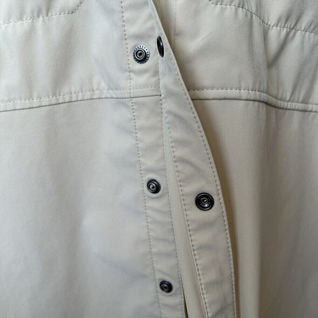 Men's The North Face Sniktau Short Sleeve Sun Shirt Vented Beige Size (S) #1140