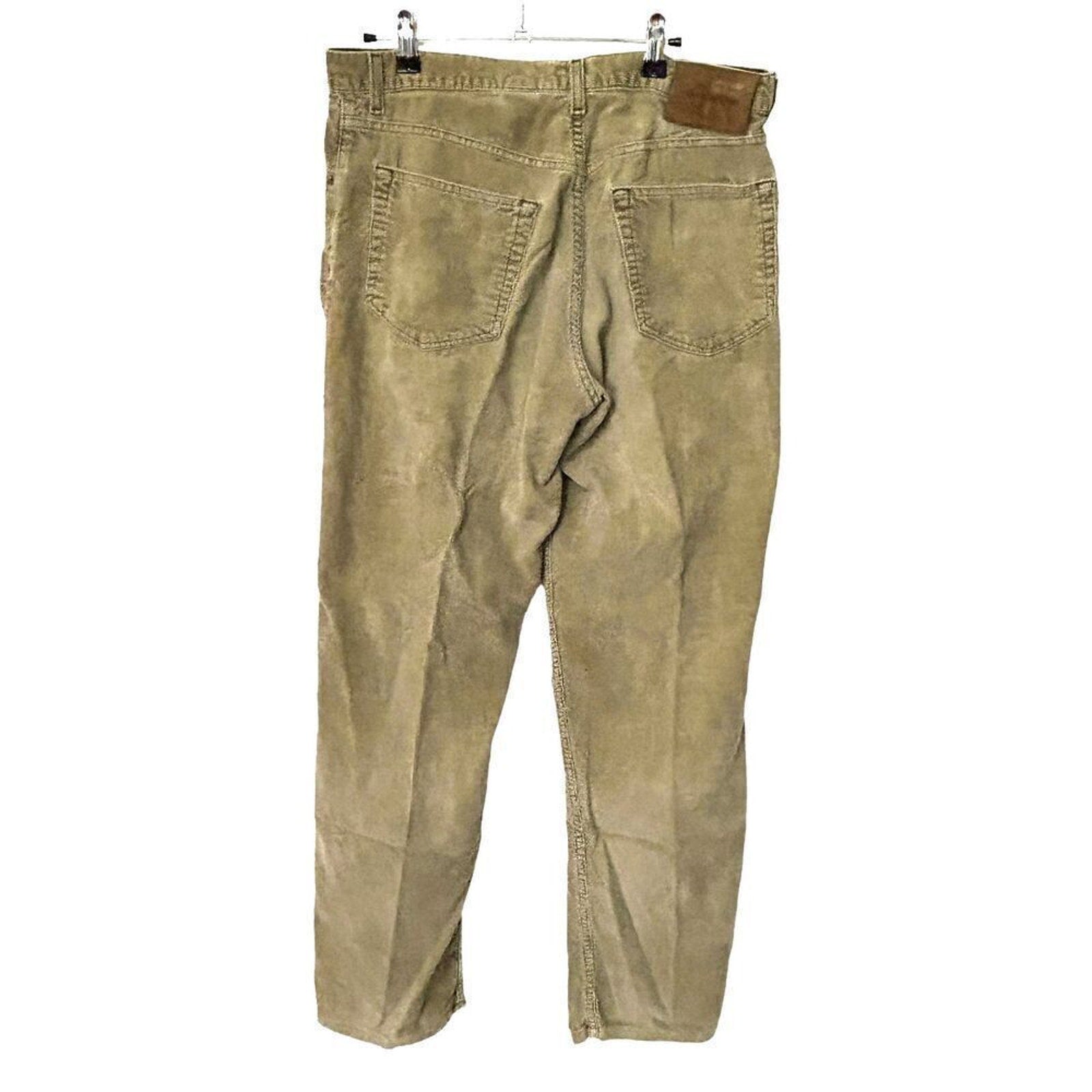 Calvin Klein Corduroy Men's Jeans Size 33 Vintage Tan Mid Rise 10" #J4-1595