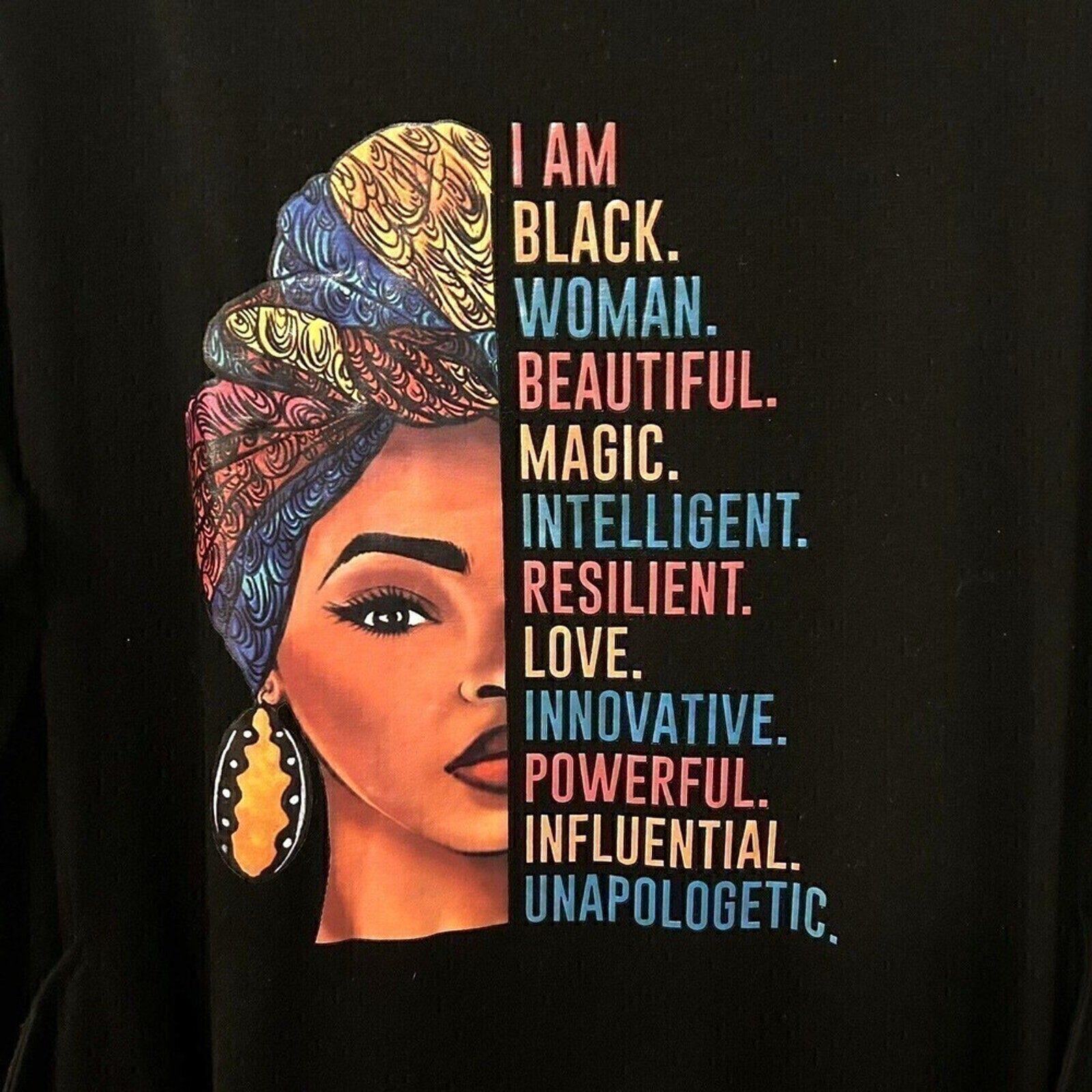 African American Women’s Long T‑Shirt Dress – Size 2XL, Black Empowerment Graphic #J1299