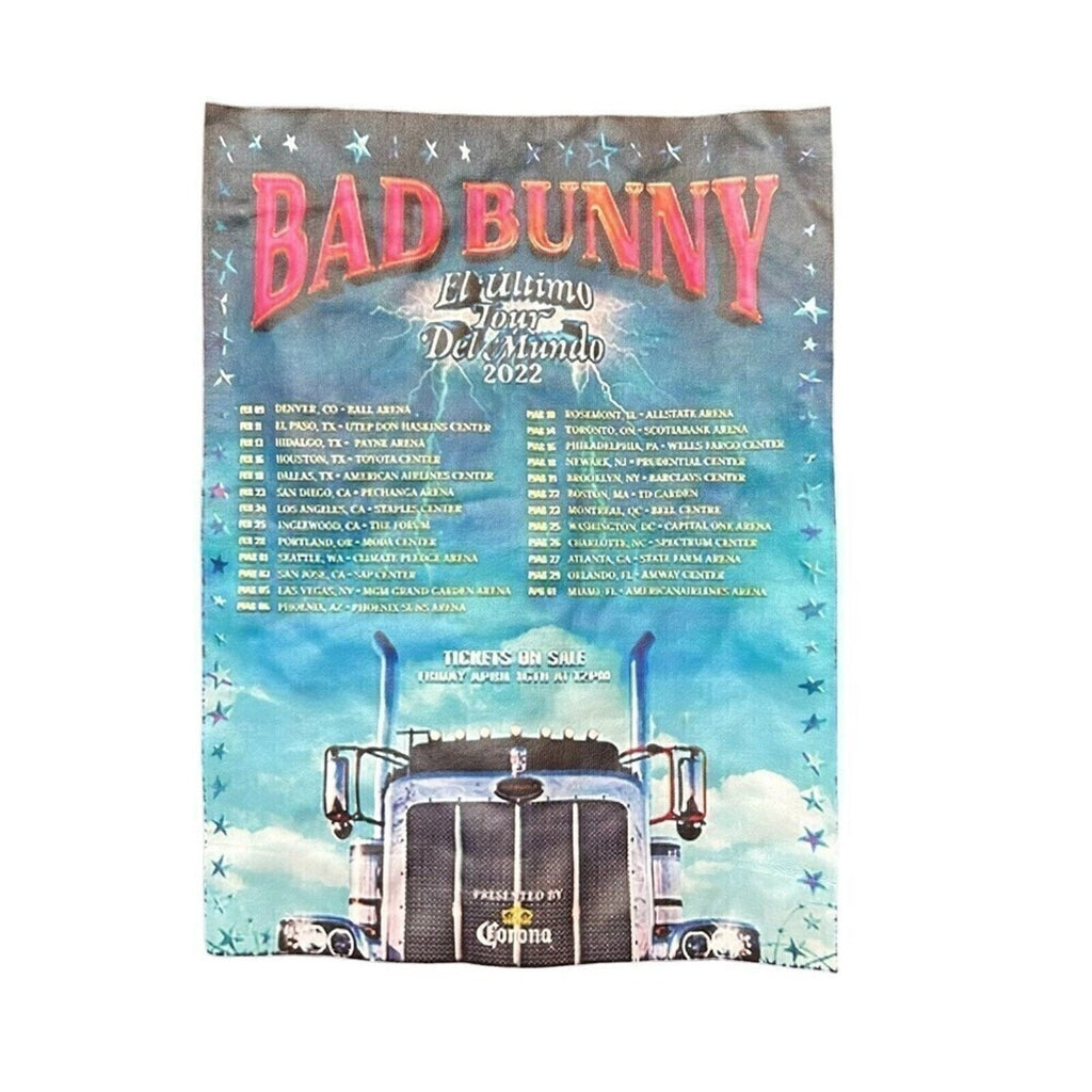 Bad Bunny “El Último Tour” Black Hoodie L – 2022 #J-1339