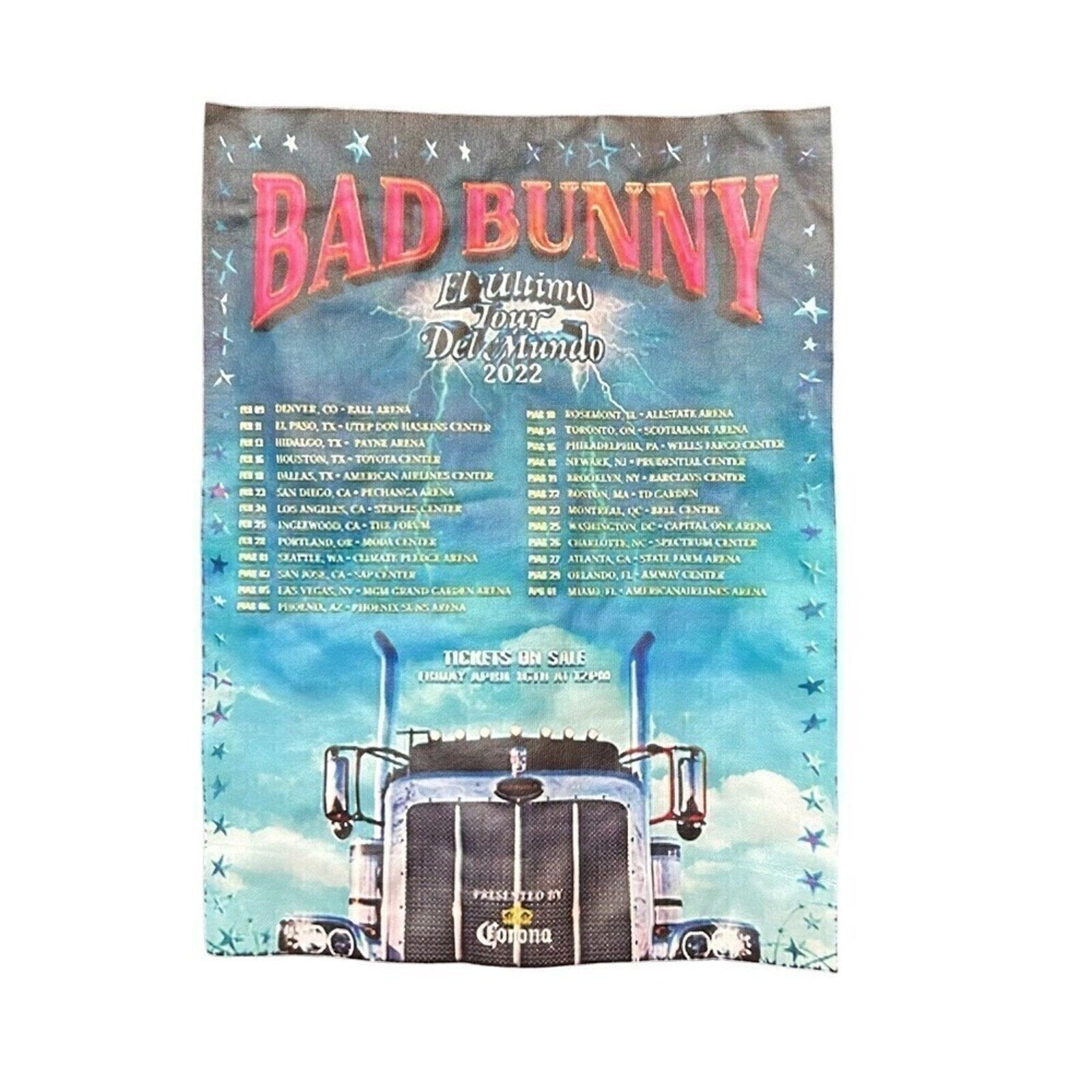 Bad Bunny “El Último Tour” Black Hoodie L – 2022 #J-1339
