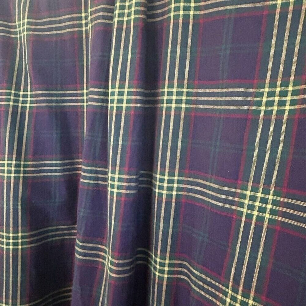 Ralph Lauren Men's Shirt Long Sleeve Purple Plaid Button Down Size Large #K1359
